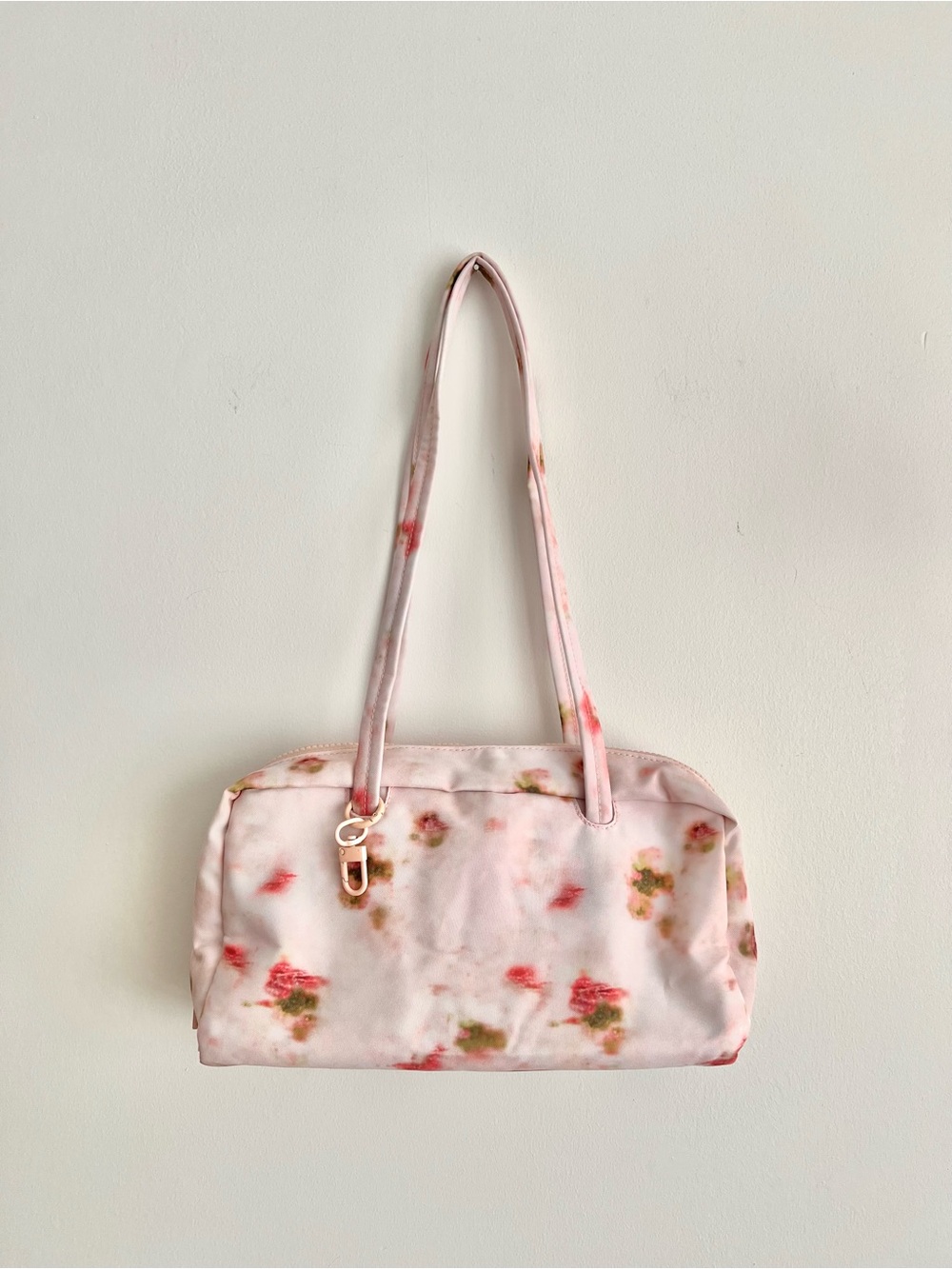 NEW Pink Floral Print Bowler Shoulder Bag